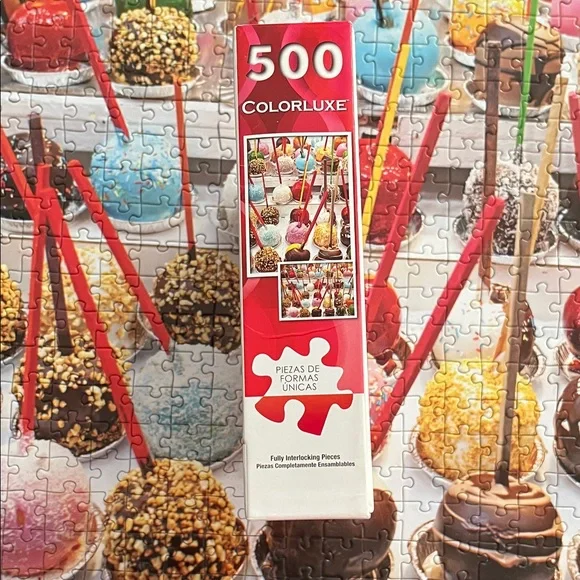 500 Piece Puzzle - Colorful Candied Granny Smith Apples by Colorluxe - Picture 6 of 9
